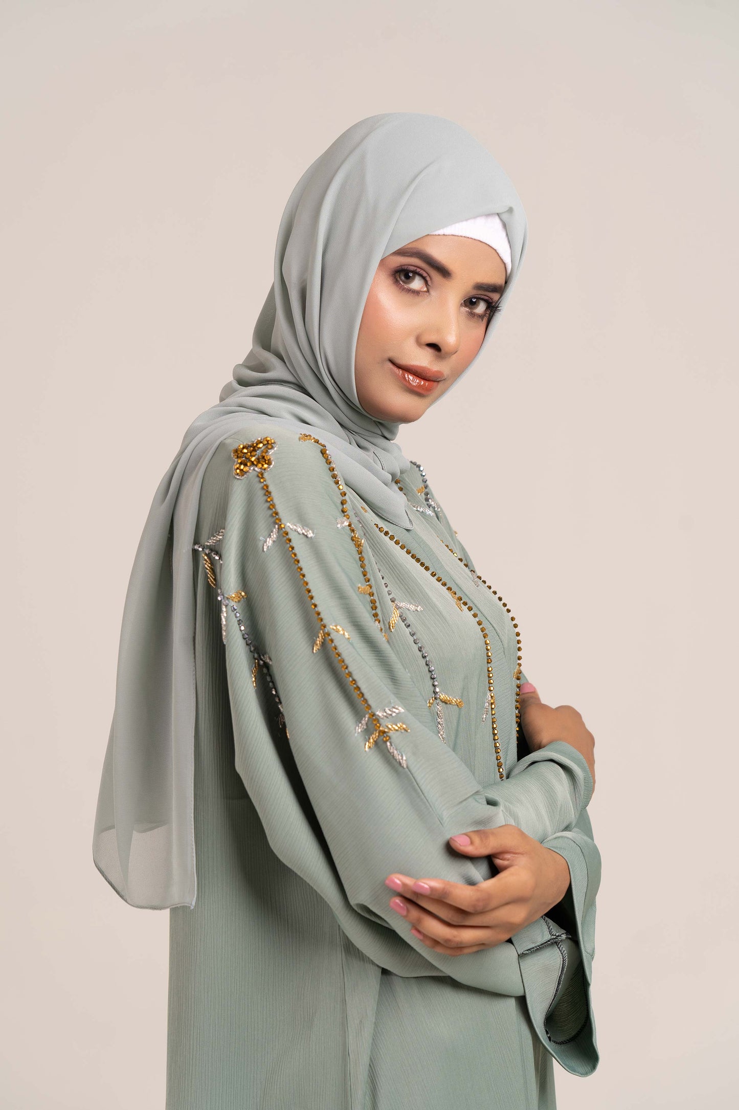 Lush Elegance Open Abaya