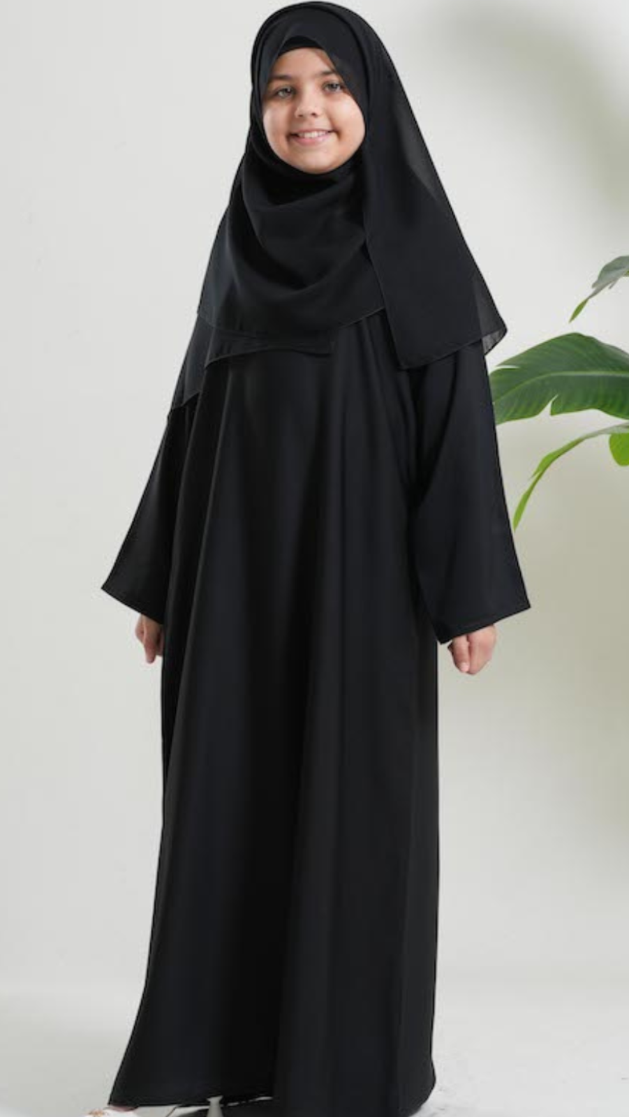Girls Hala Black Abaya