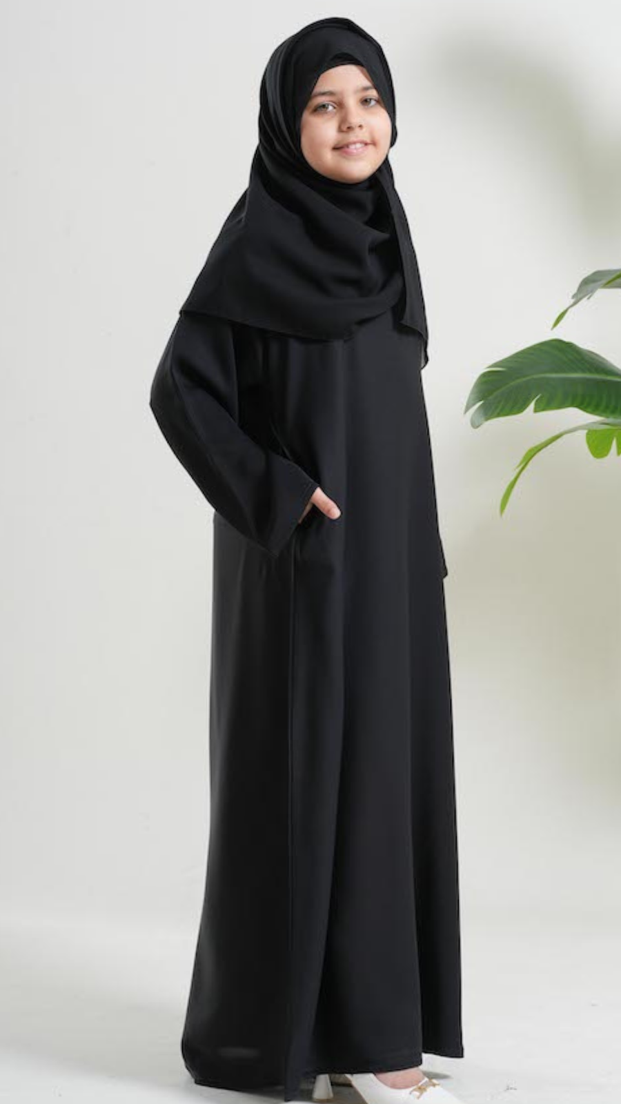 Girls Hala Black Abaya