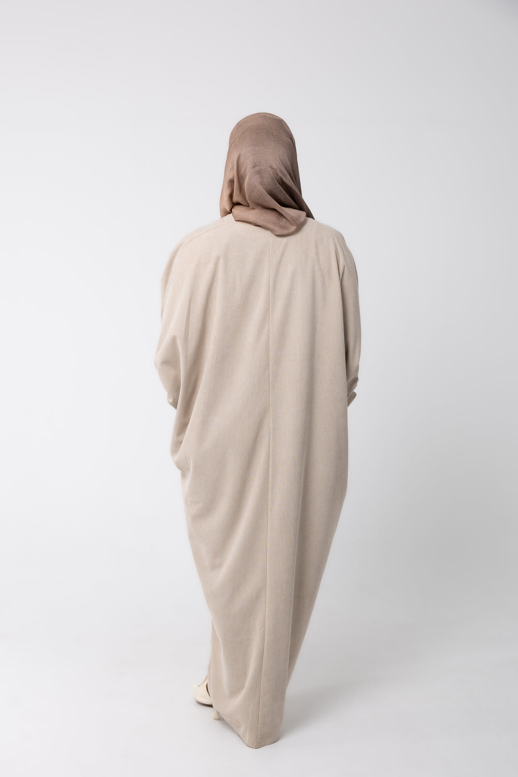 Ivory Corduroy Open Robe