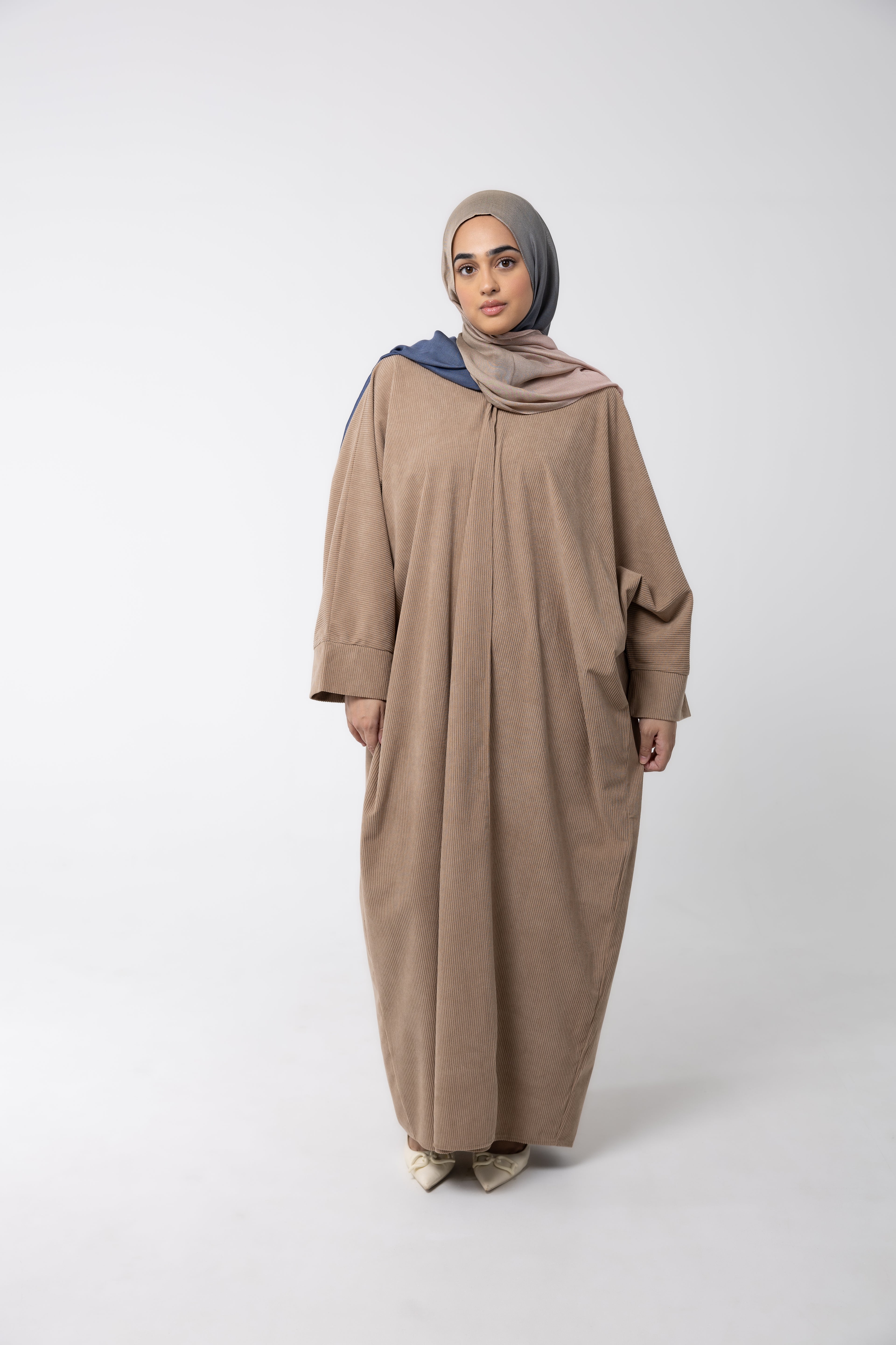 Mocha Corduroy Open Robe