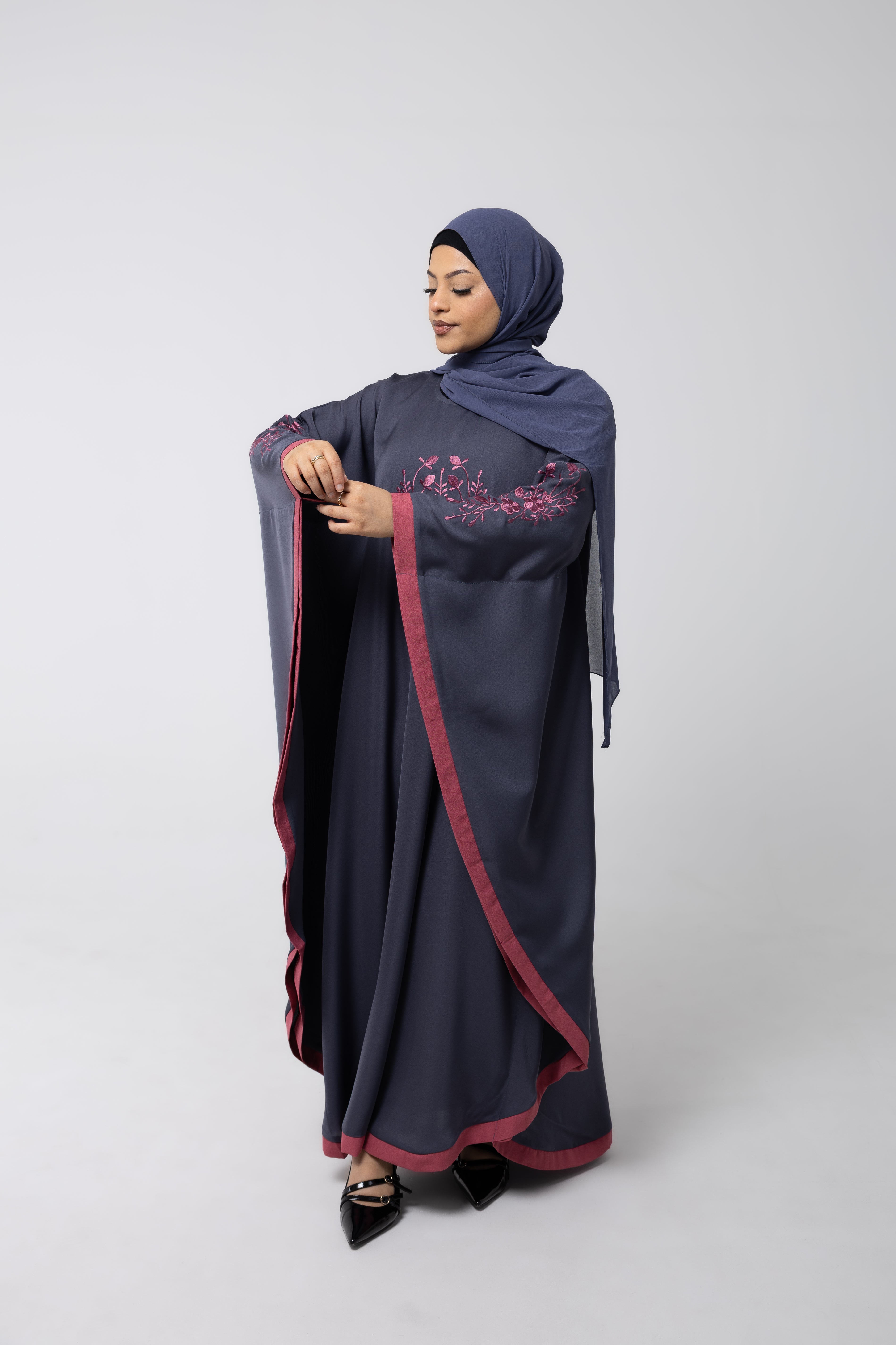 Deep Blush Abaya