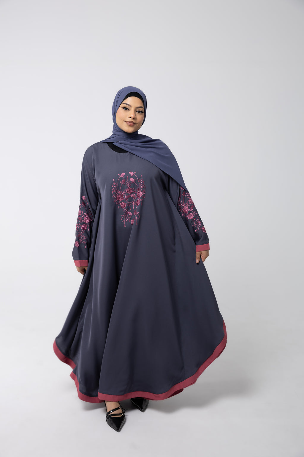 Deep Blush Abaya