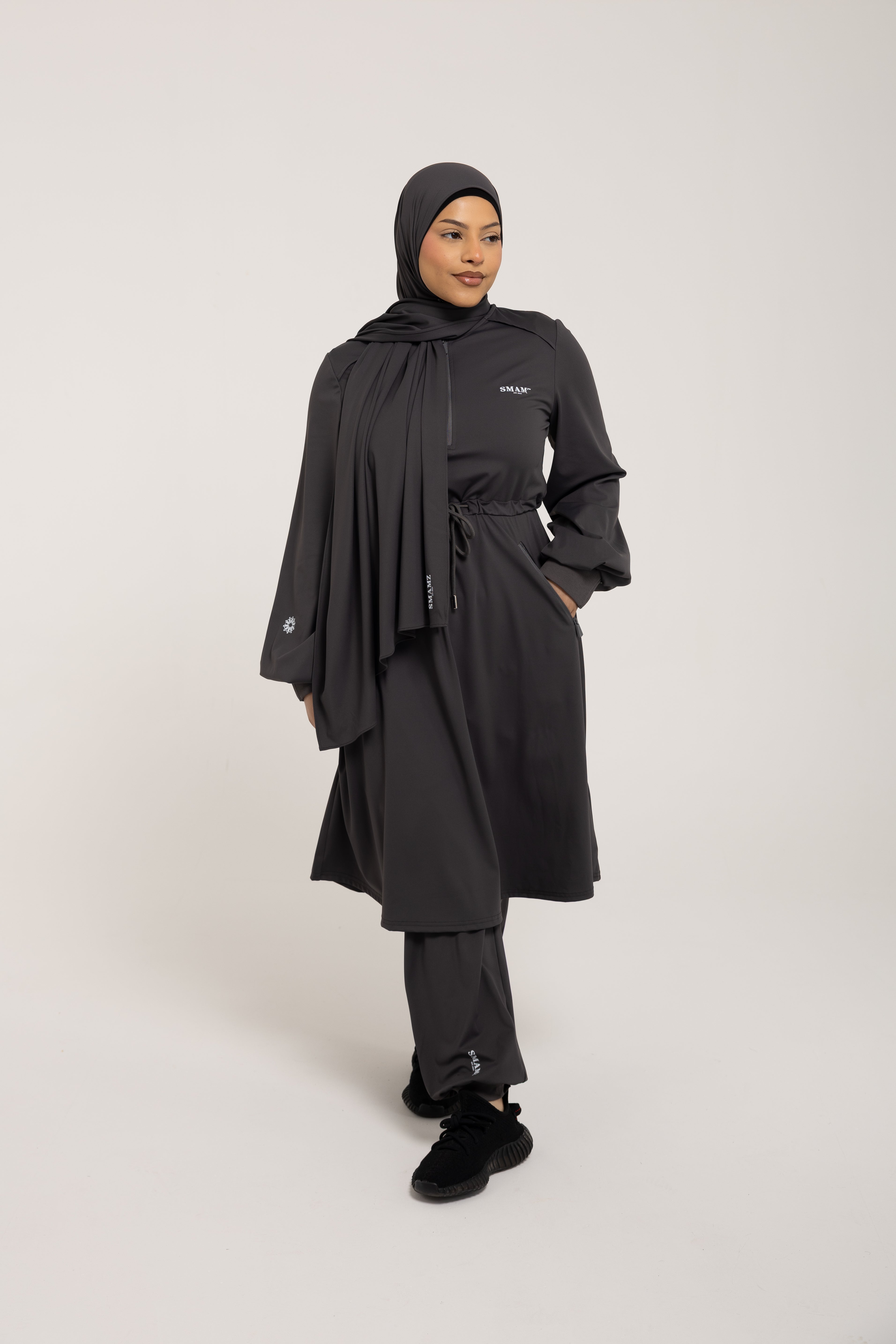 SMAMZ Modest Gymwear Hijab Grey