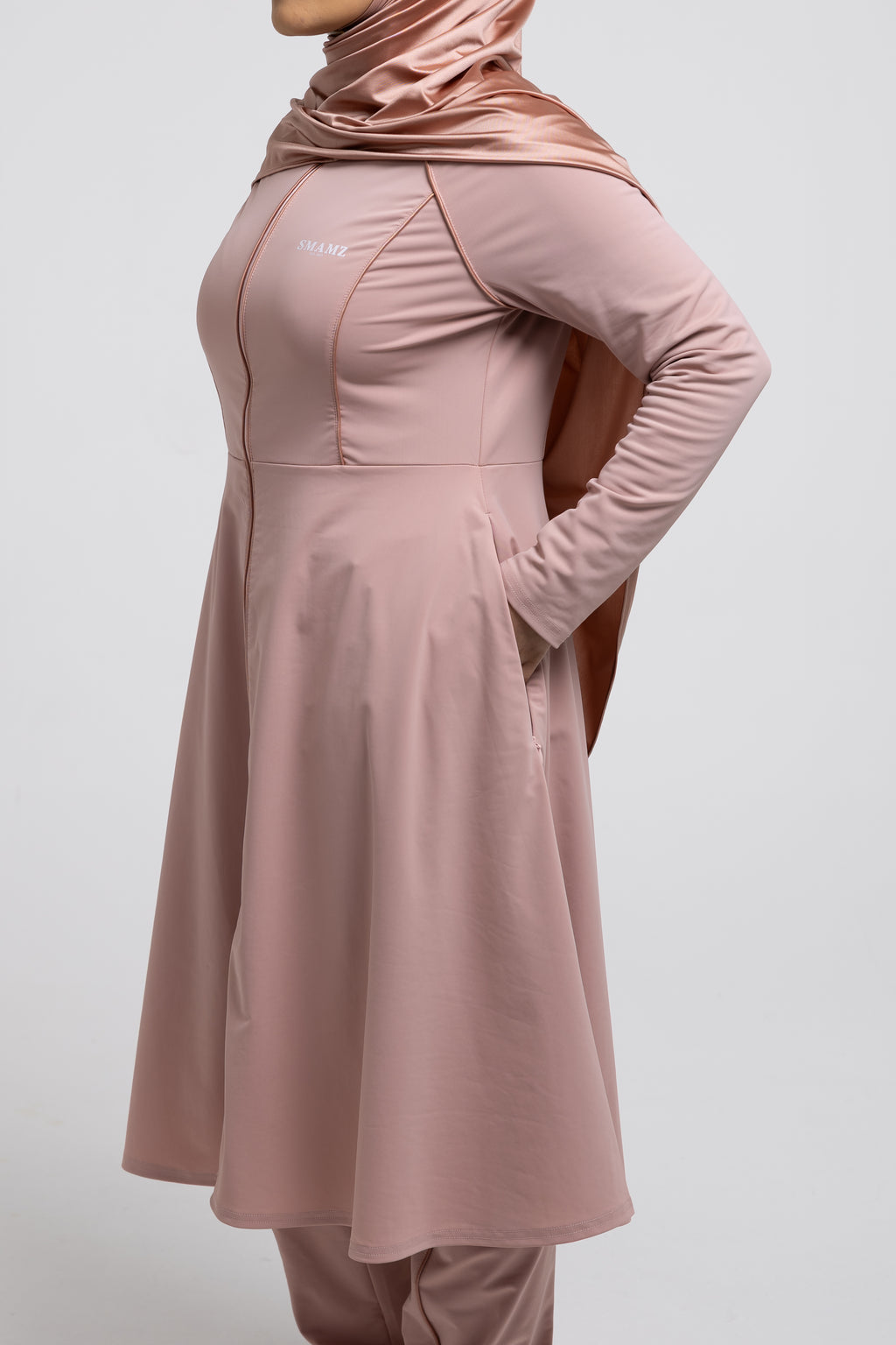 HAYĀ Long Swimwear Top Pink