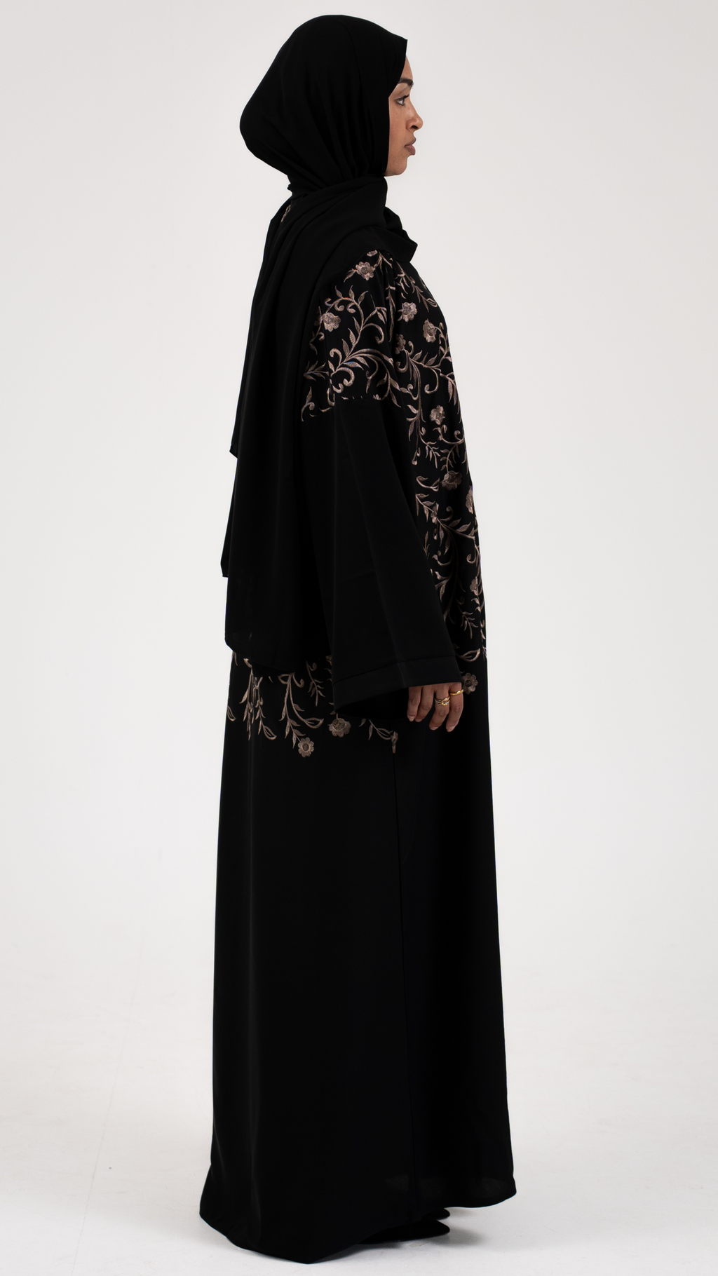 Enchantment Black Embroidered Abaya