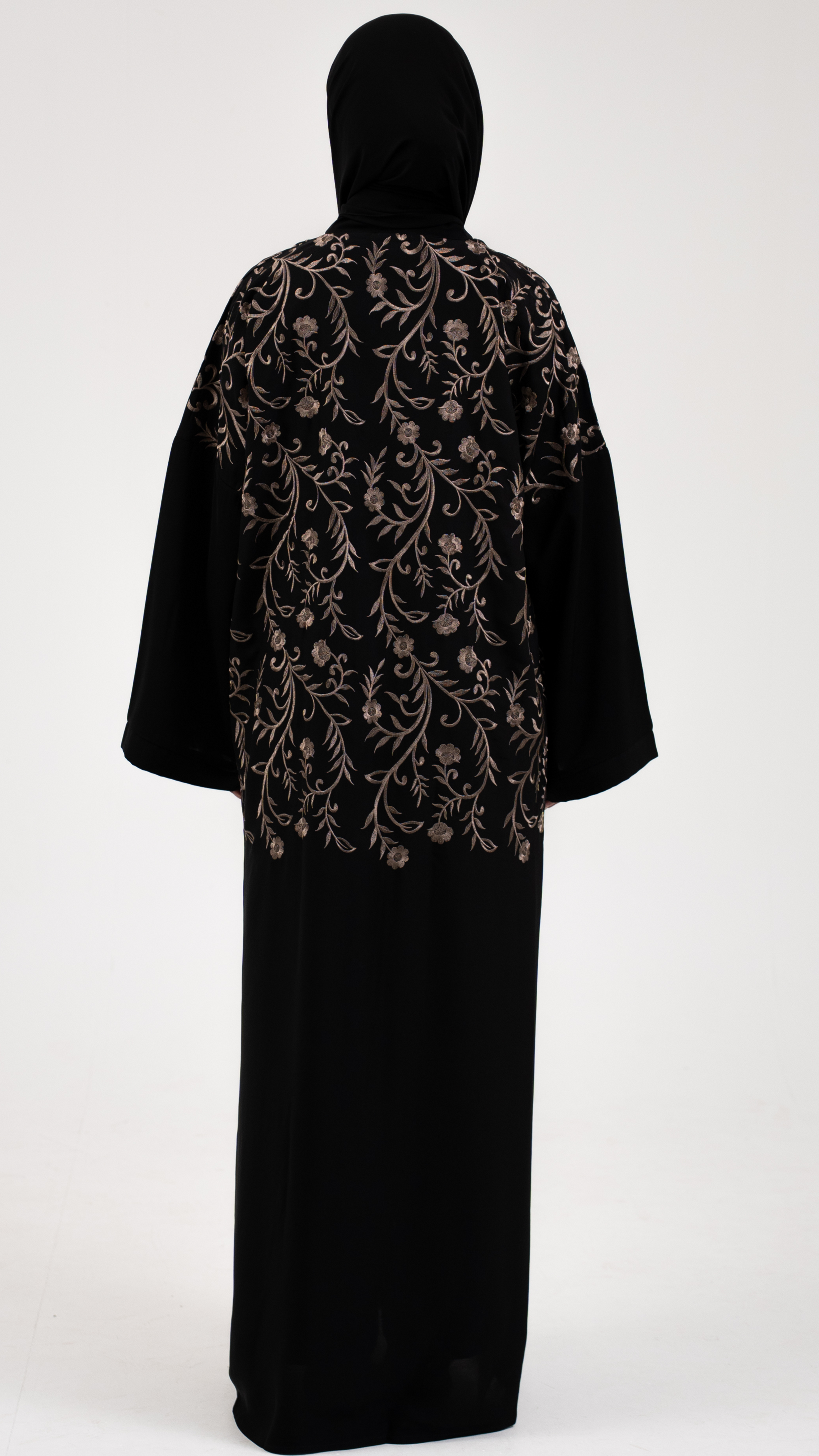 Enchantment Black Embroidered Abaya