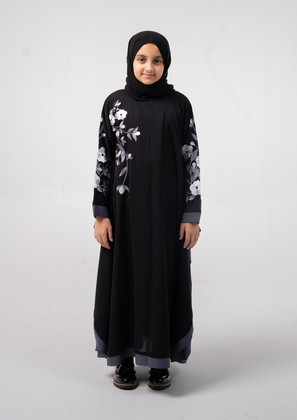 Embroidered Farasha Kaftan Girls Abaya