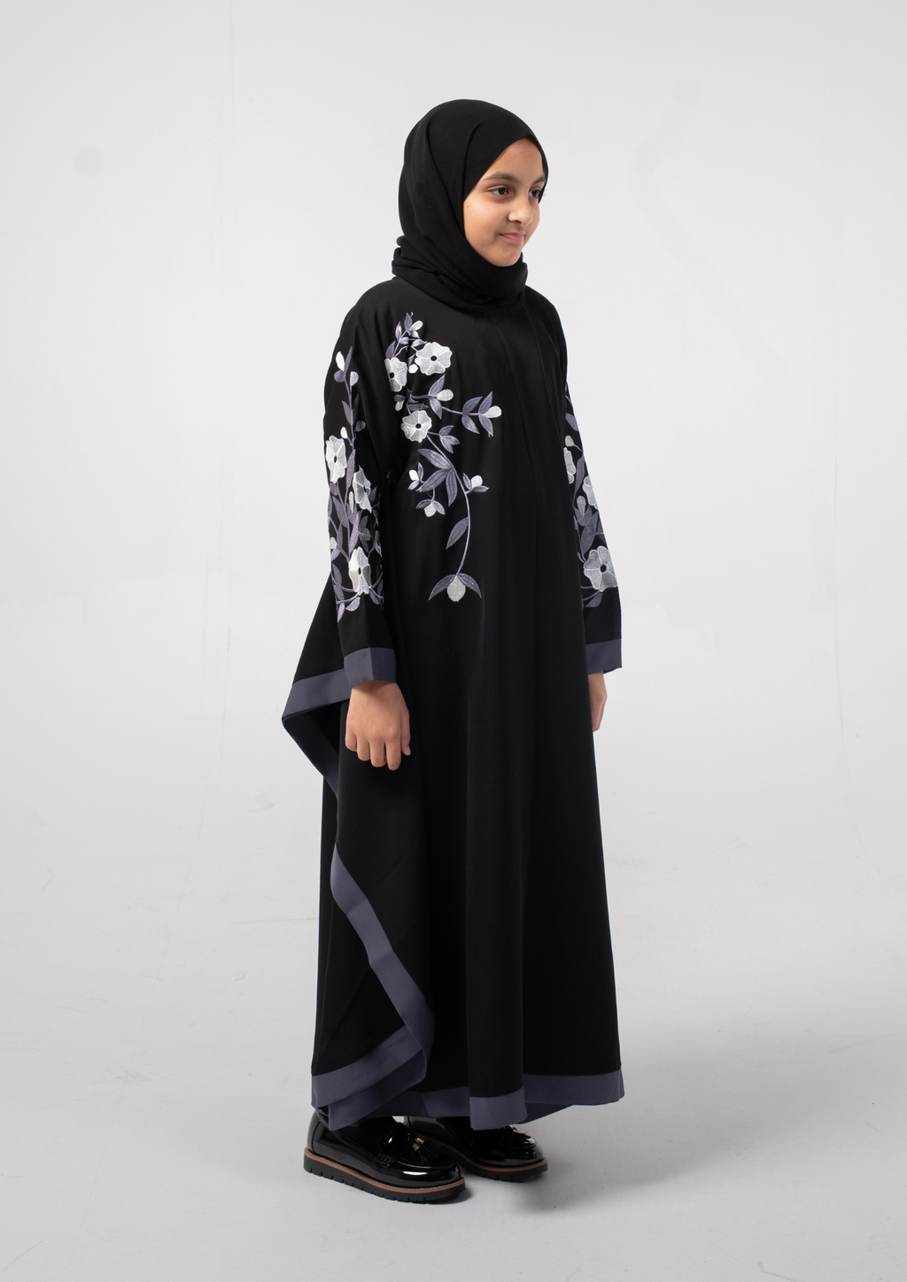 Embroidered Farasha Kaftan Girls Abaya
