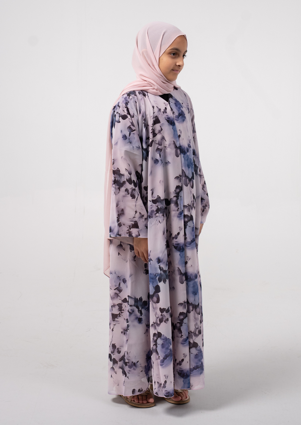 Lavender Bloom Girls Abaya