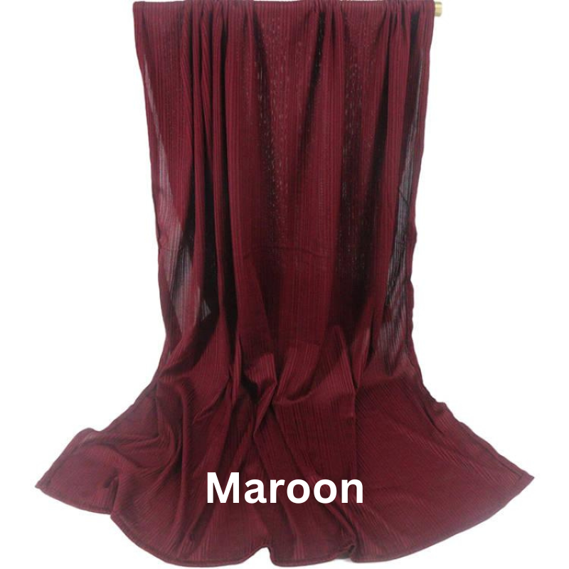 Ribbed Hijabs Color Brown
