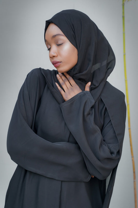 Black-Abaya-With-Pockets, Black-Abaya,Pocket-Abaya 