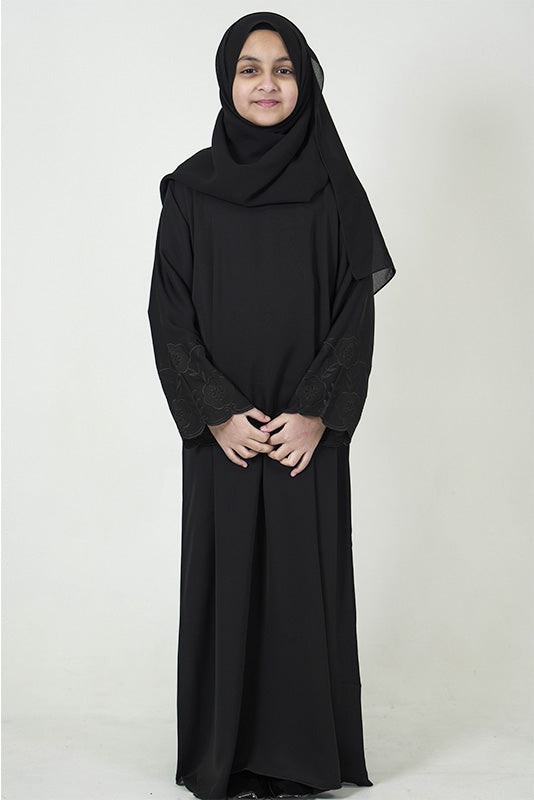 Girls Embroidered Abaya