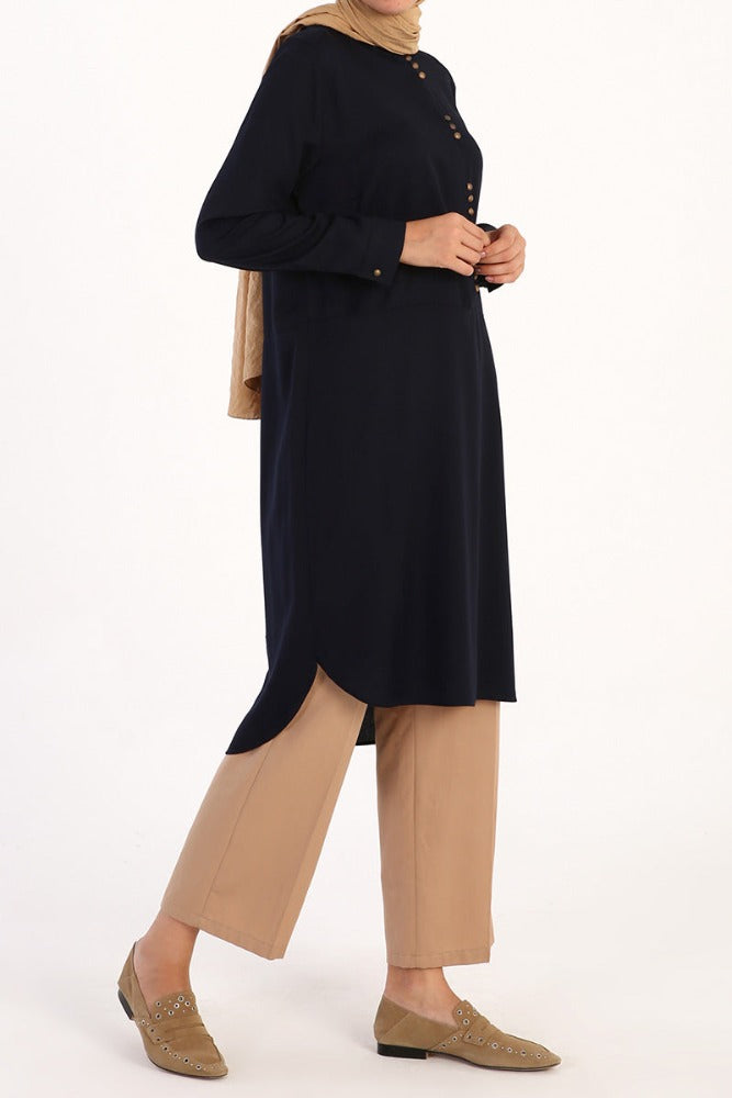 Black Empire dress,Shirt Dress,long sleeve dress,smamz modest style dress