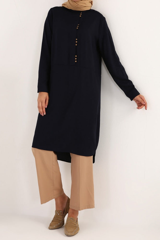 Black Empire dress,Shirt Dress,long sleeve dress,smamz modest style dress