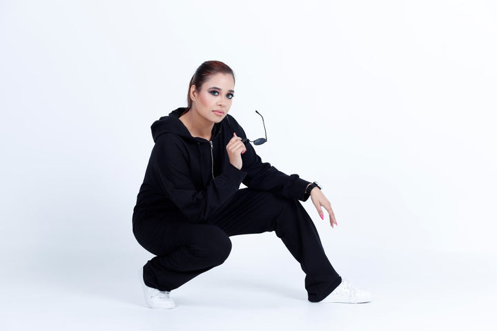 Black Hoodie Set,two-piece track suit,modest tracksuit,premium quality tracksuit,smamz modest wear