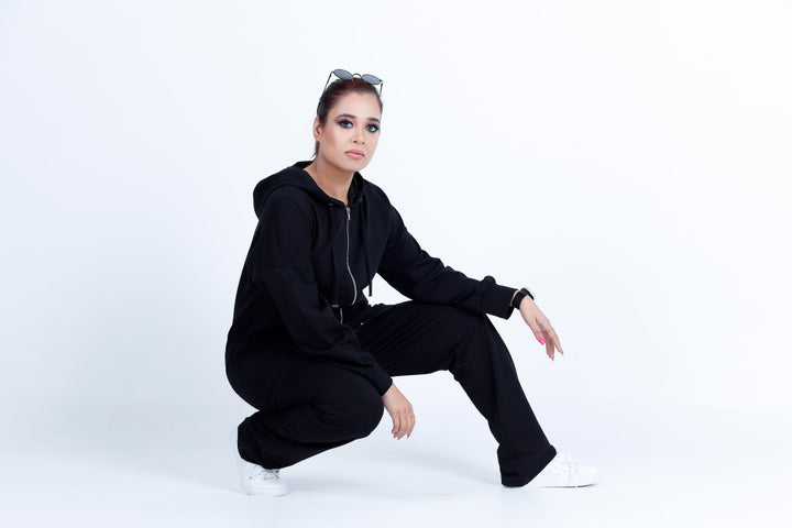 Black Hoodie Set,two-piece track suit,modest tracksuit,premium quality tracksuit,smamz modest wear