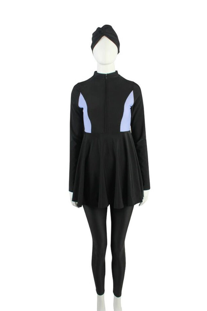 Black & Blue Modest Swimwear Size Small