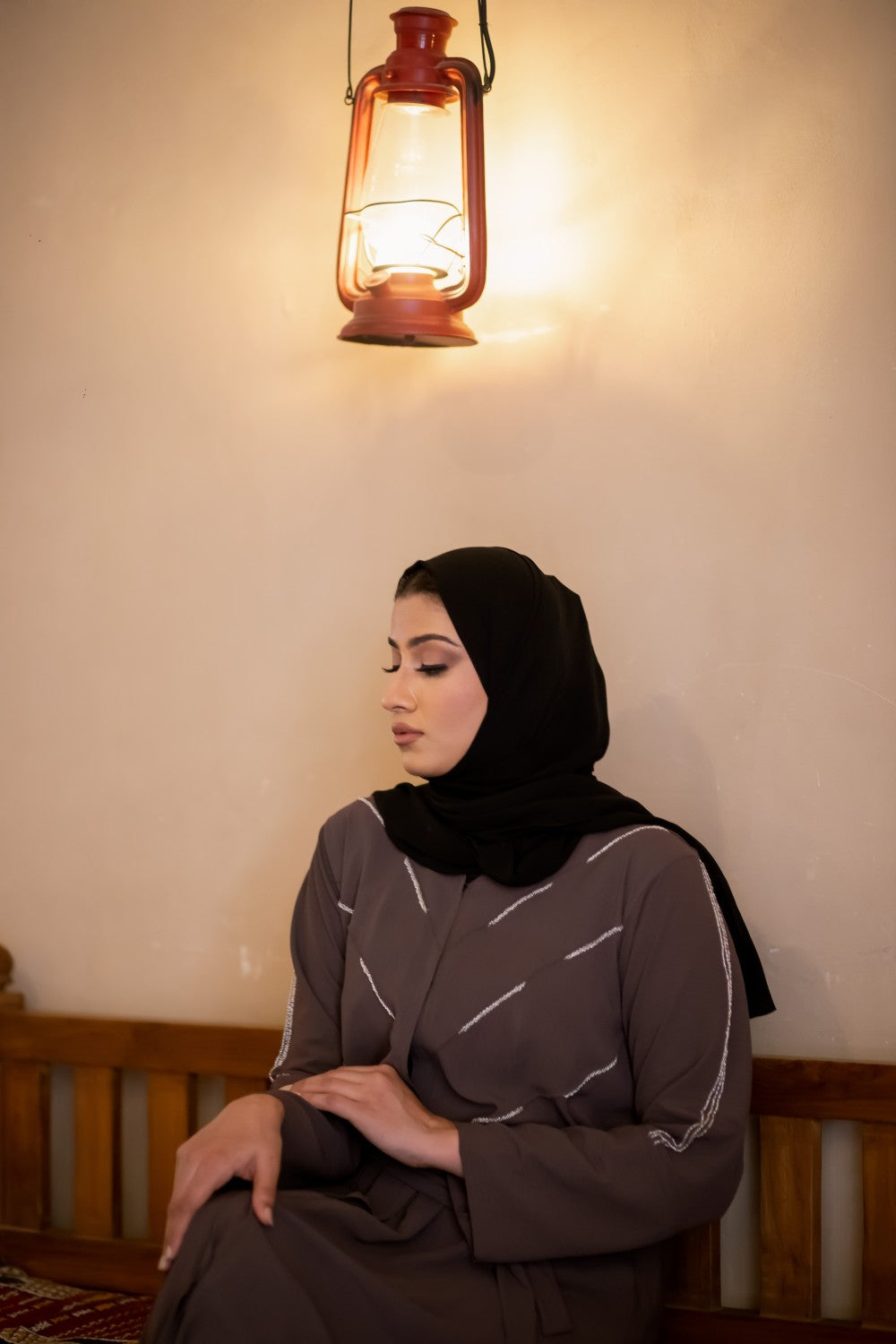 Classic Grey Closed Abaya  