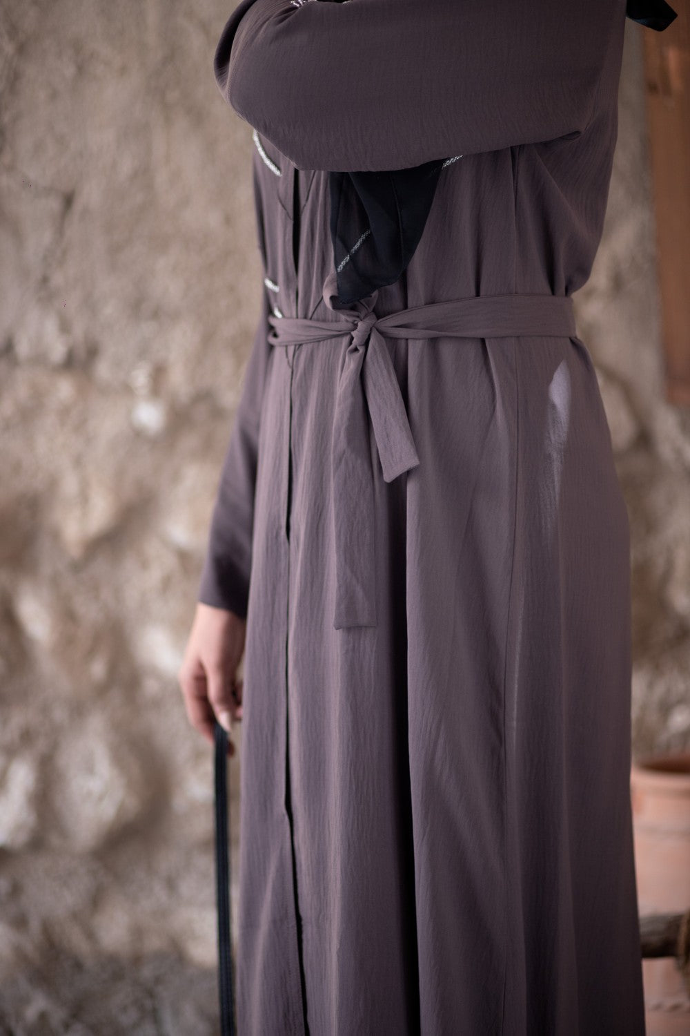Classic Grey Closed Abaya Size 54