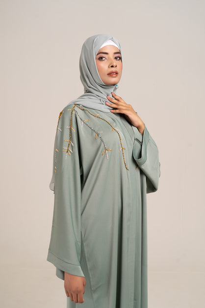 Lush Elegance Open Abaya