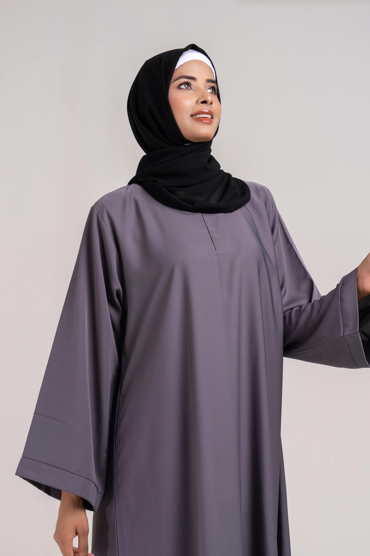 Slate Serenity Abaya