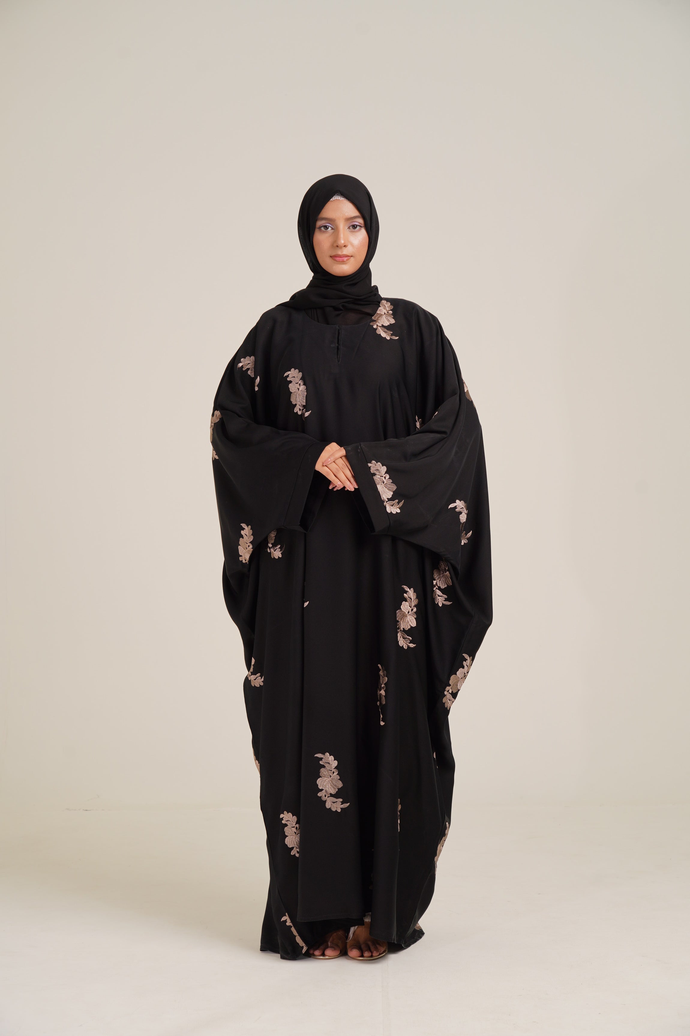 Golden Eclipse Batwing Abaya