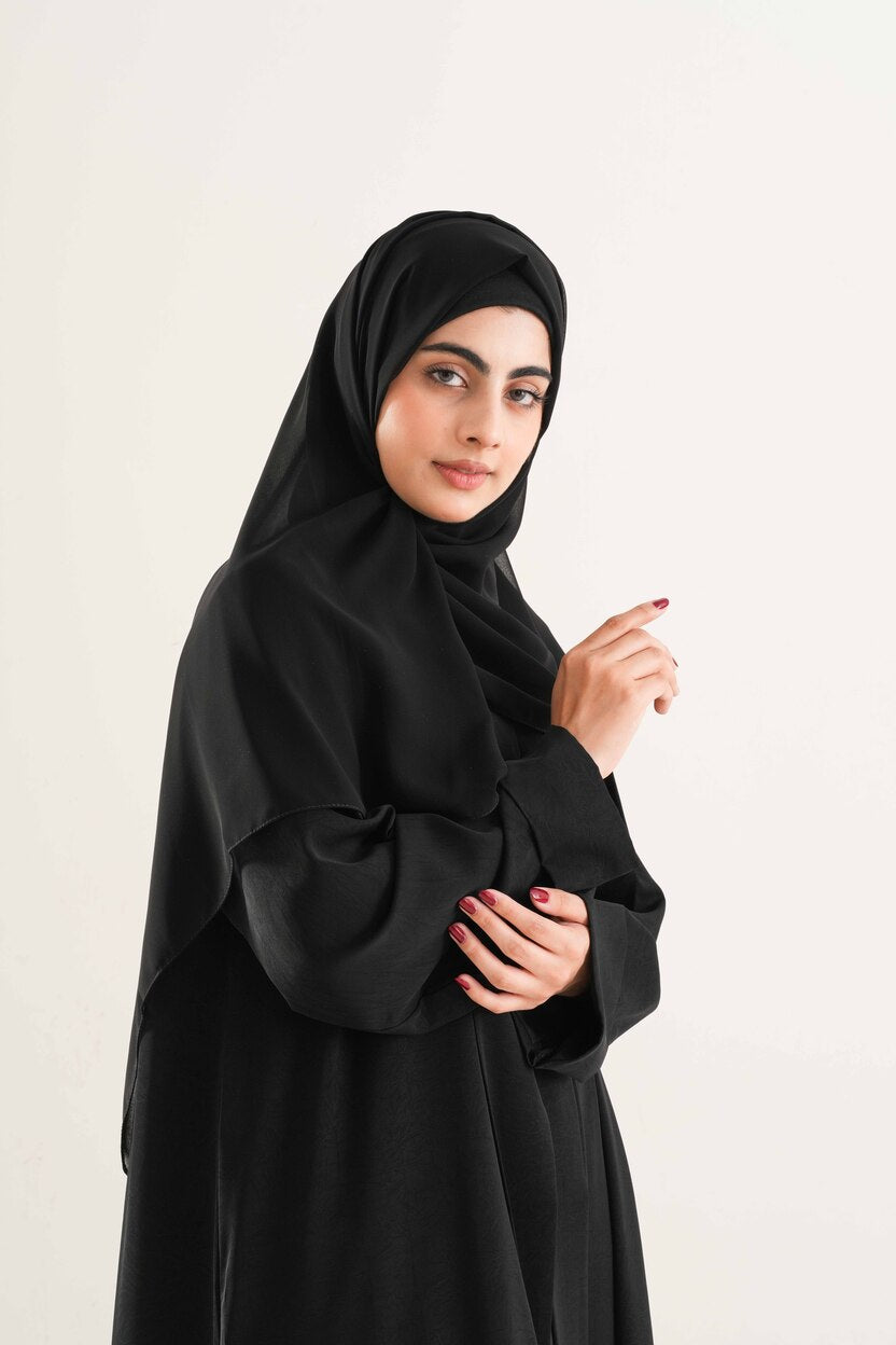 Black Georgette Hijab