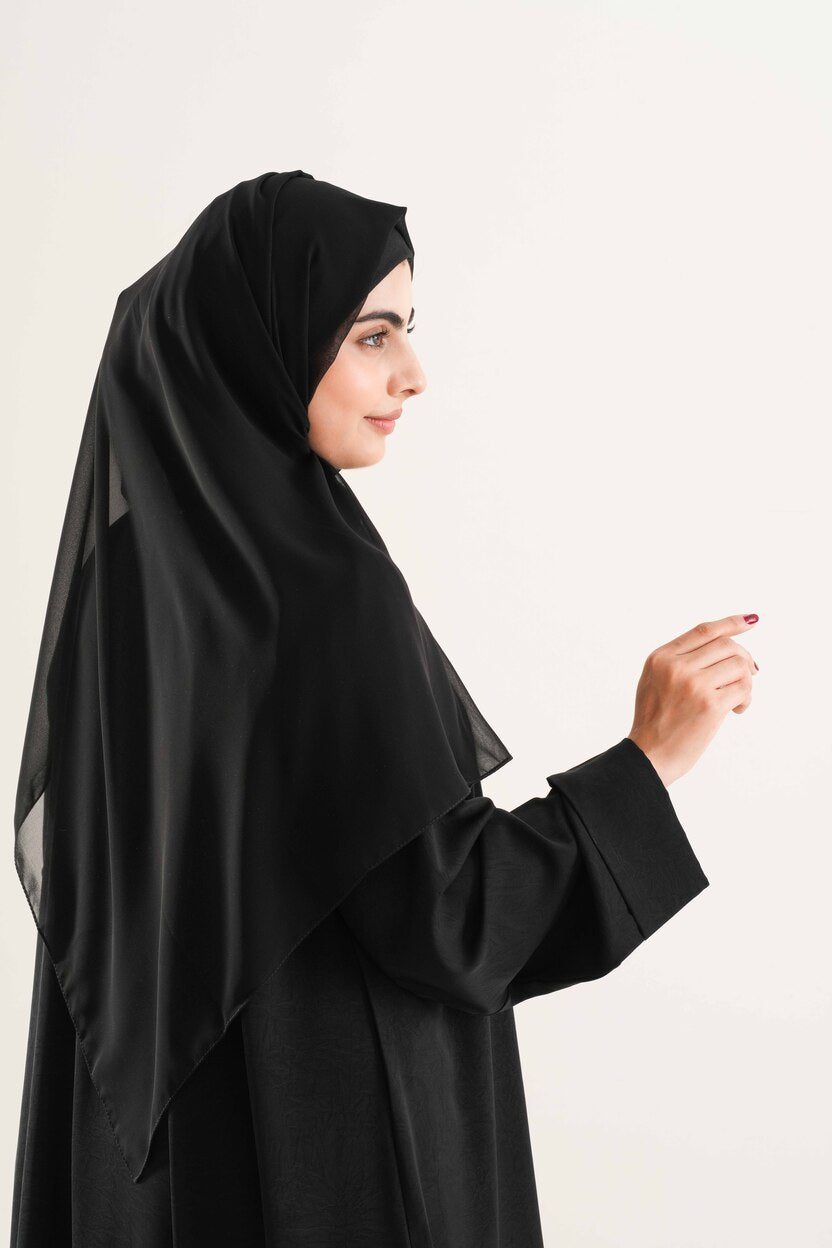 Black Georgette Hijab