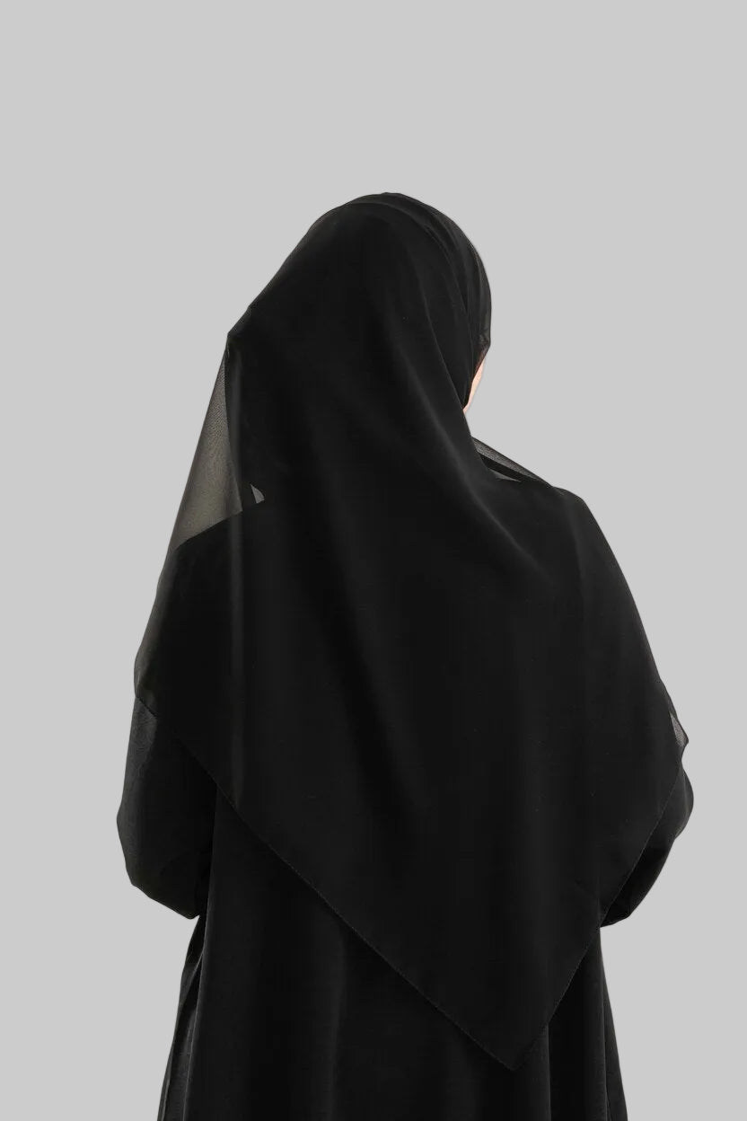 Black Georgette Hijab