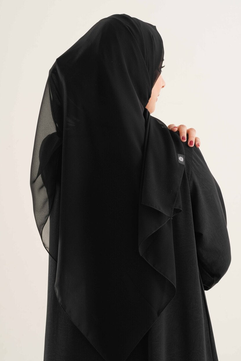 Black Georgette Hijab