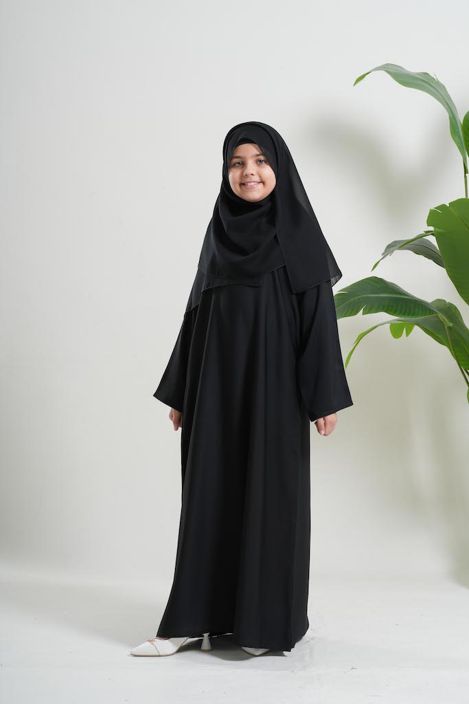 Girls Hala Black Abaya