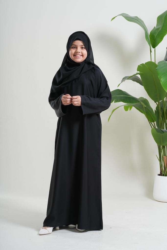 Girls Hala Black Abaya