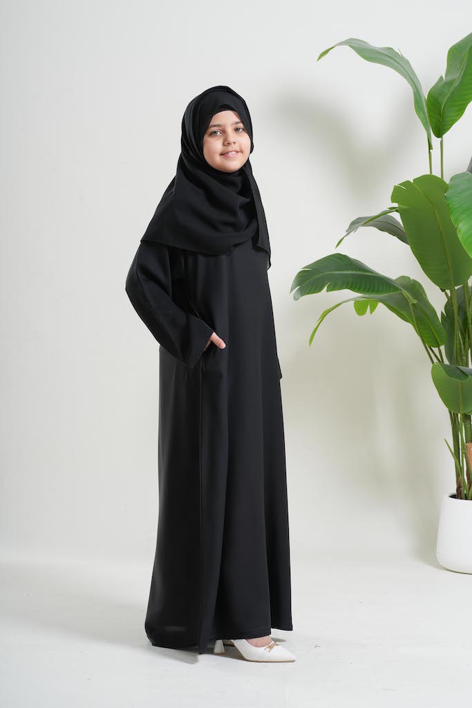 Girls Hala Black Abaya