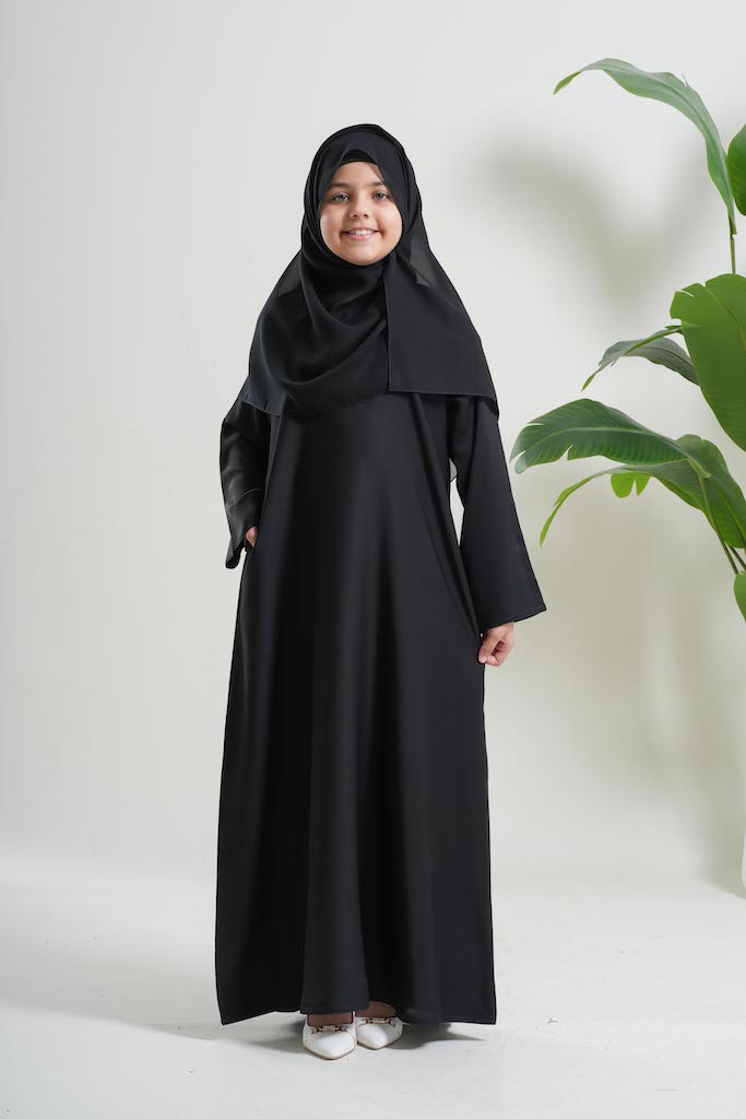 Girls Hala Black Abaya