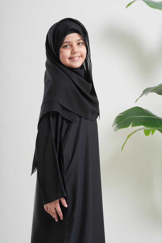 Girls Hala Black Abaya