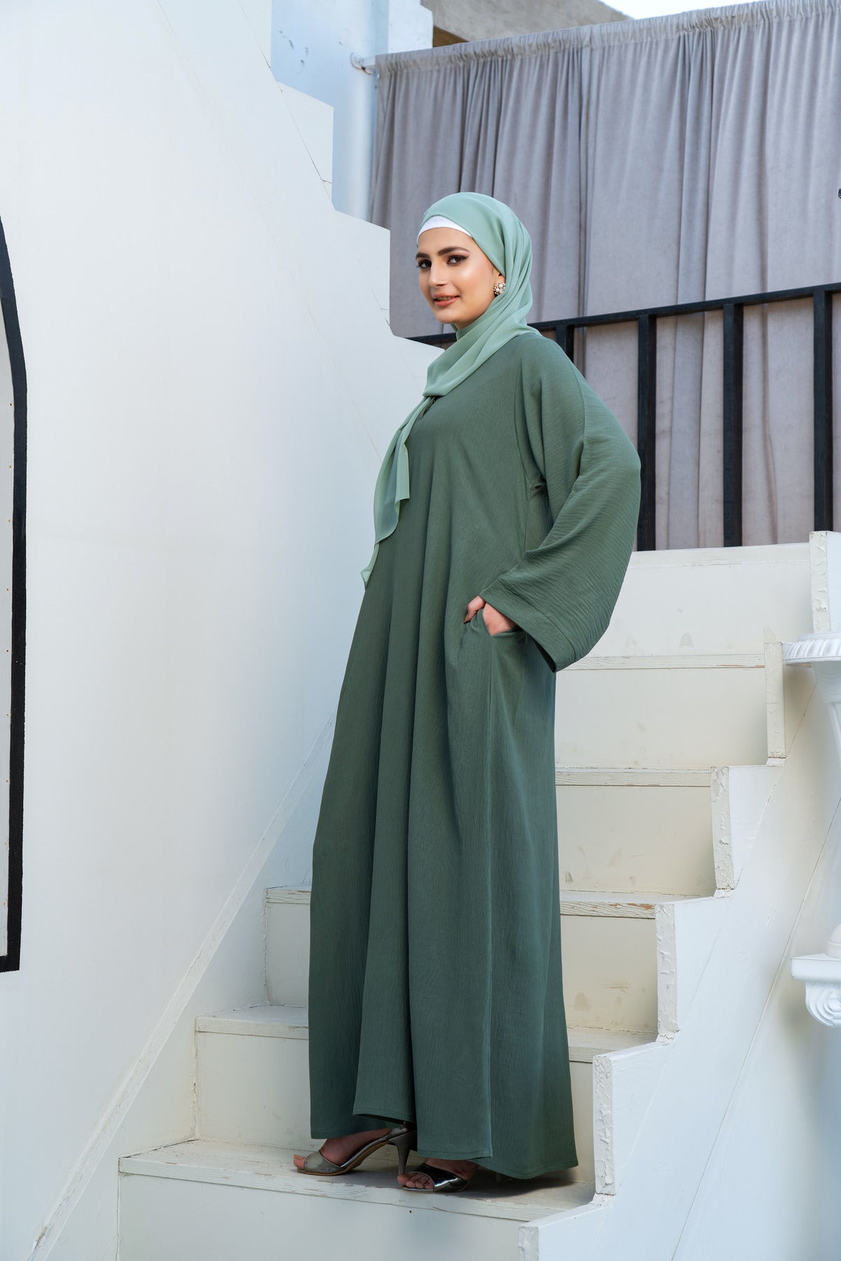 Miray Forest Green Abaya