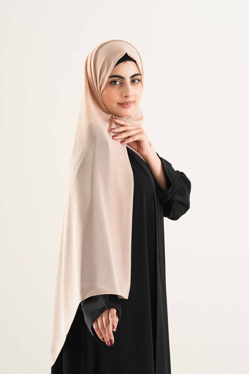 Cream Georgette Hijab