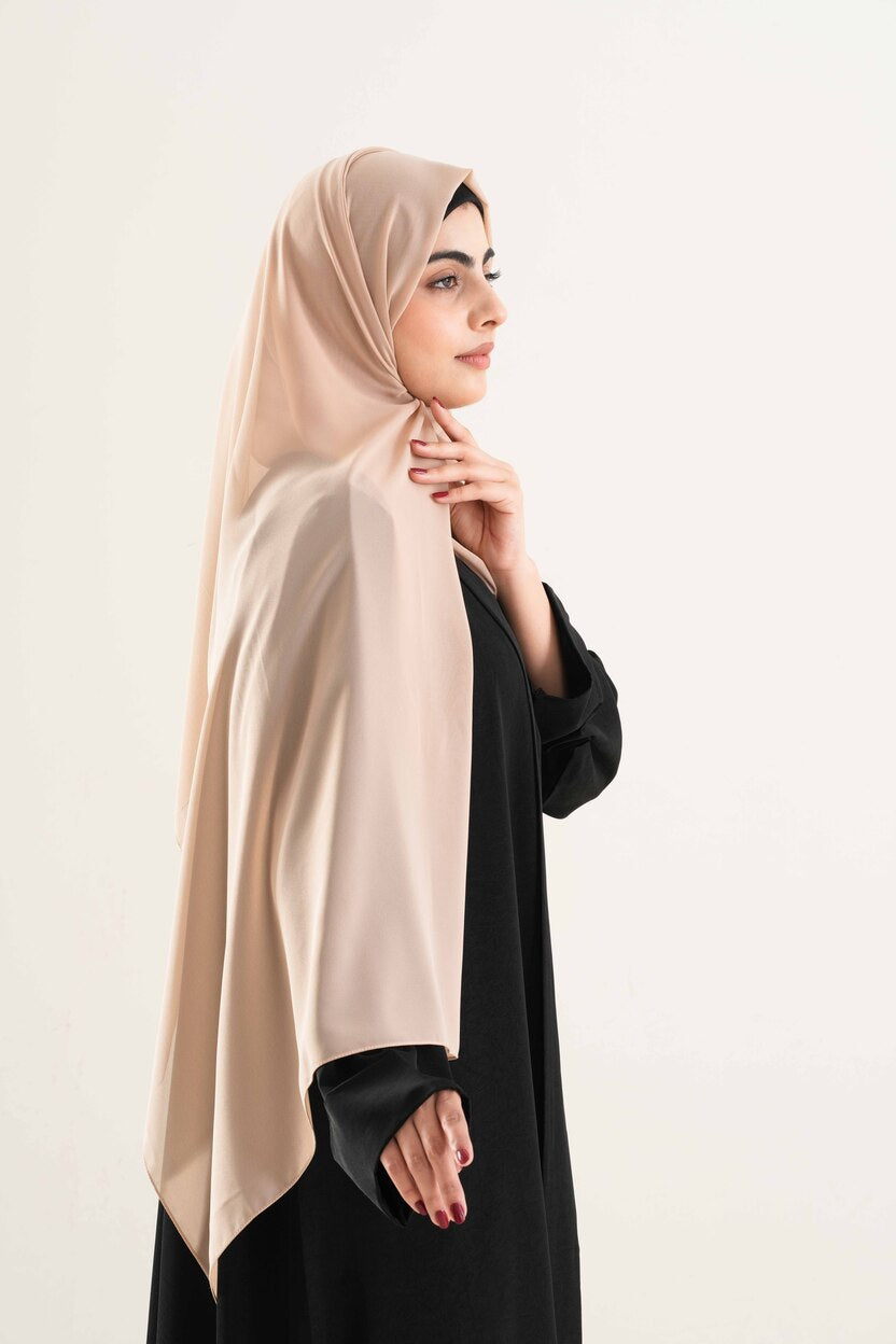 Cream Georgette Hijab