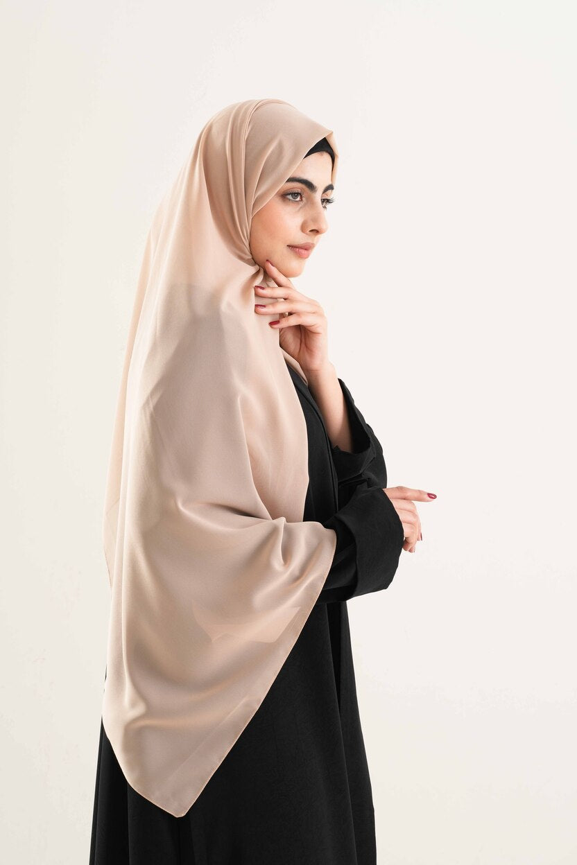 Cream Georgette Hijab