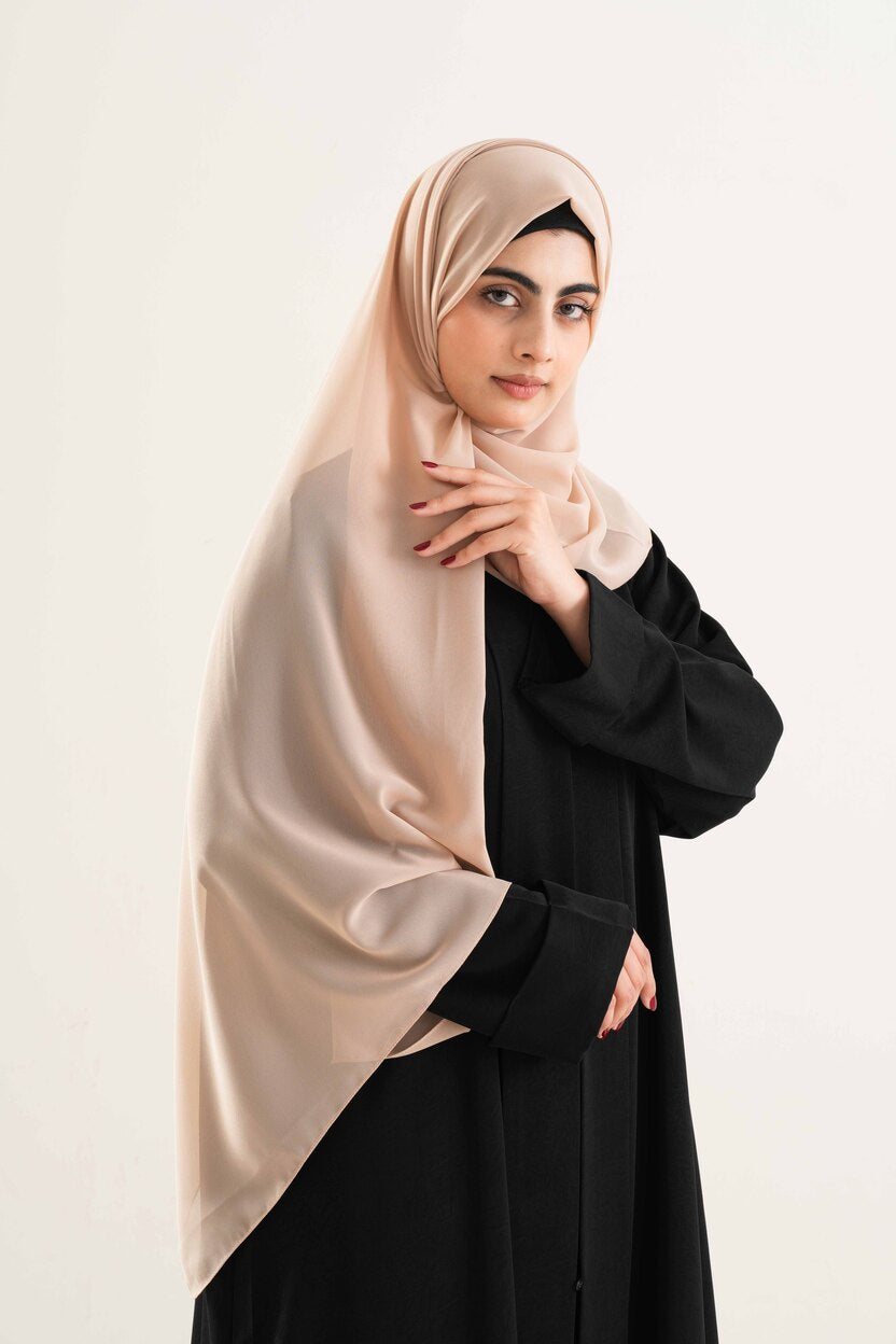 Cream Georgette Hijab