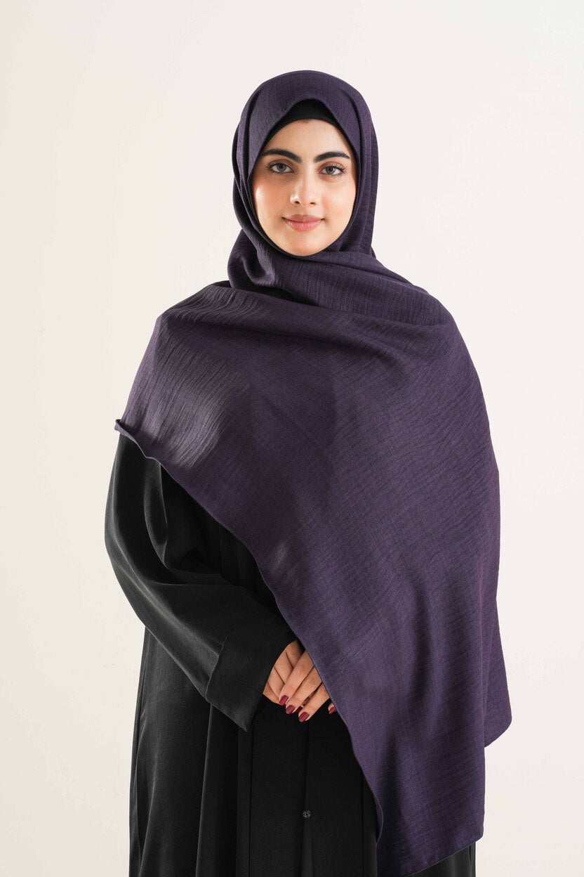 Deep Purple Cotton Hijab