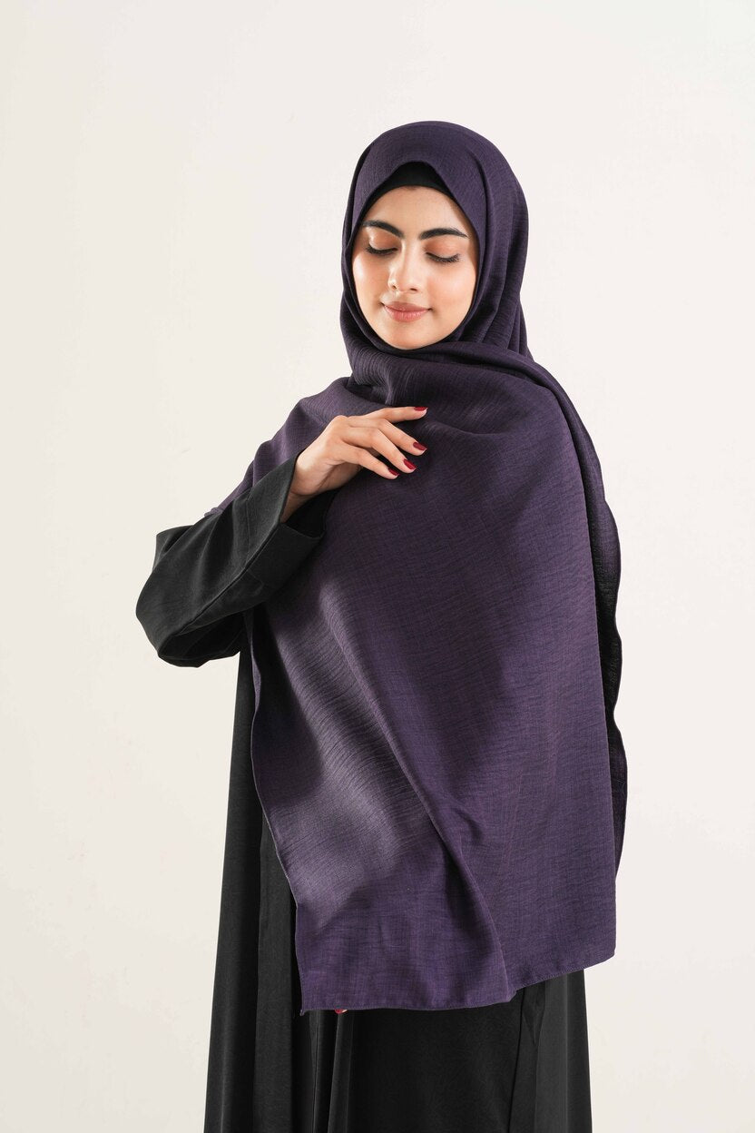 Deep Purple Cotton Hijab