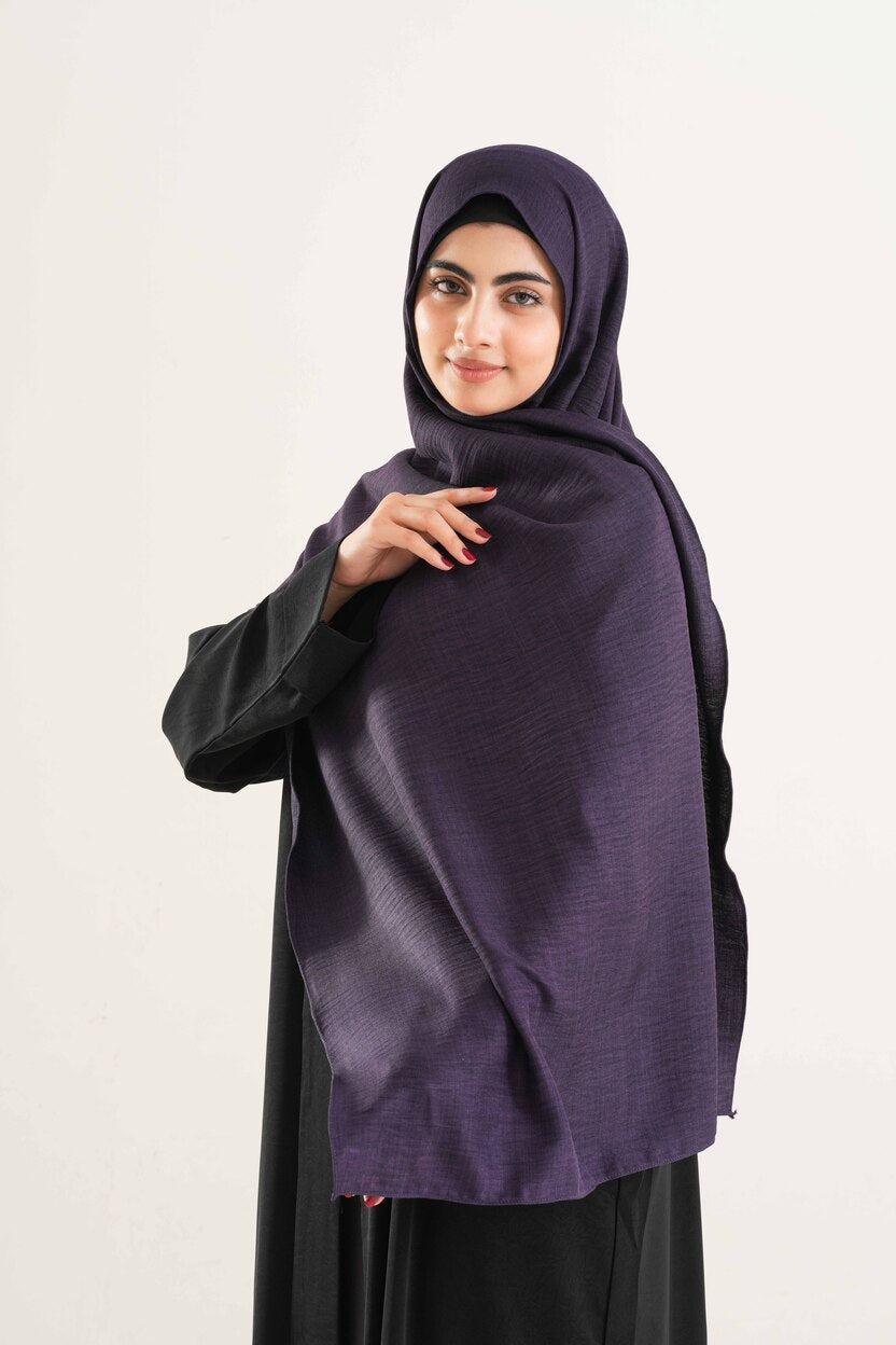 Deep Purple Cotton Hijab