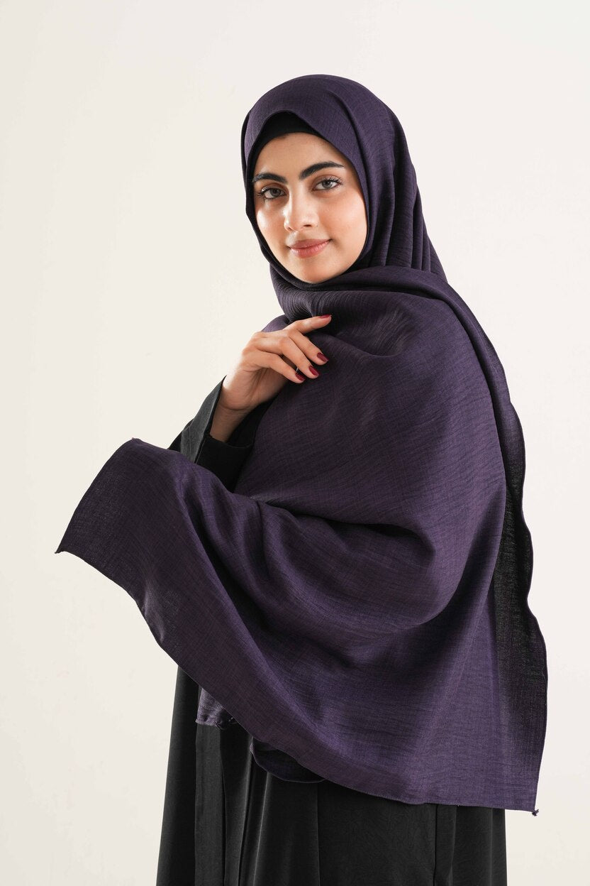 Deep Purple Cotton Hijab