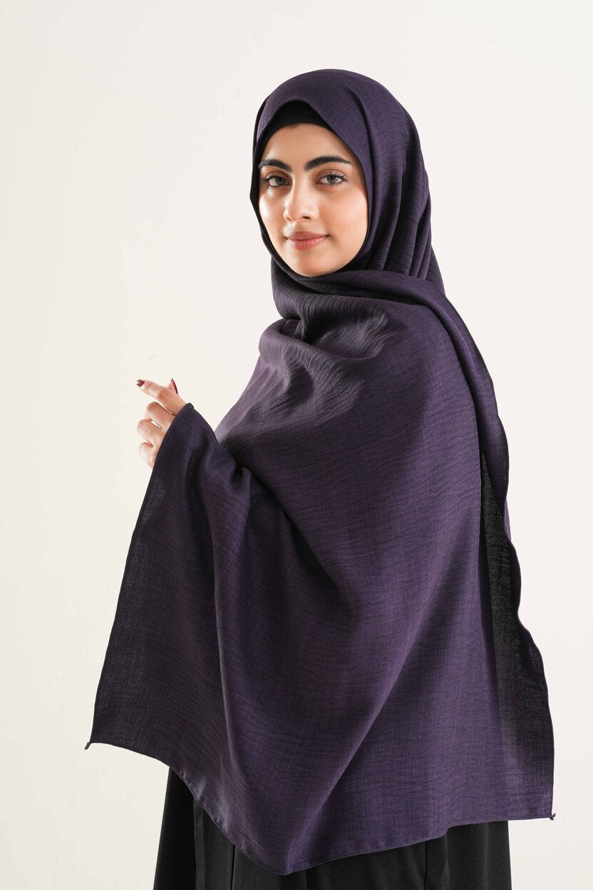 Deep Purple Cotton Hijab