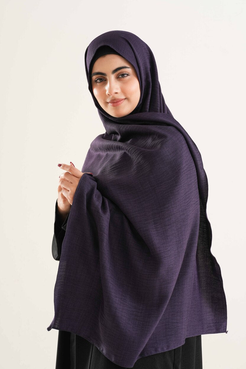 Deep Purple Cotton Hijab