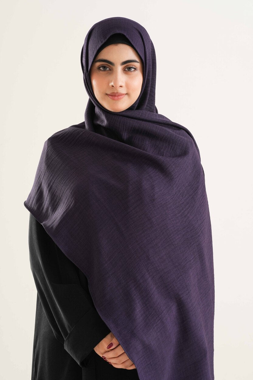 Deep Purple Cotton Hijab