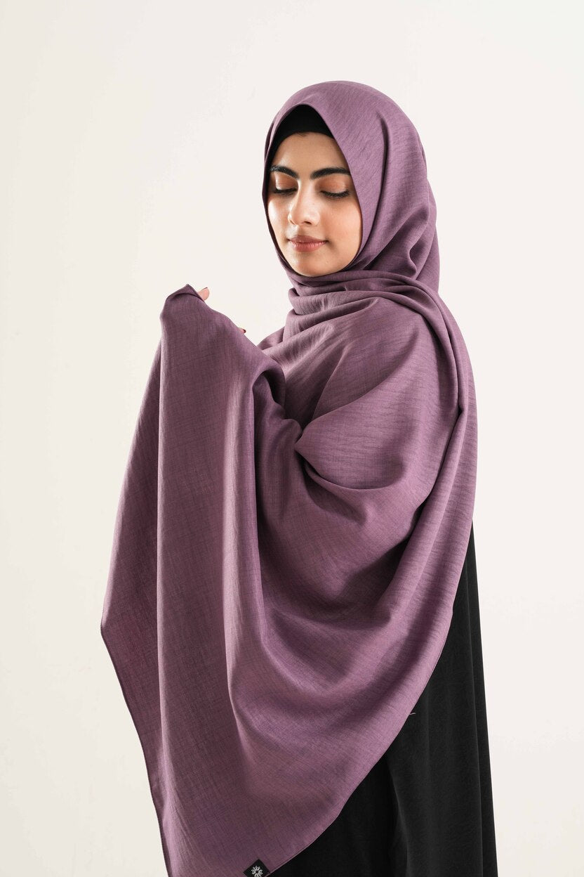 Plum Cotton Hijab