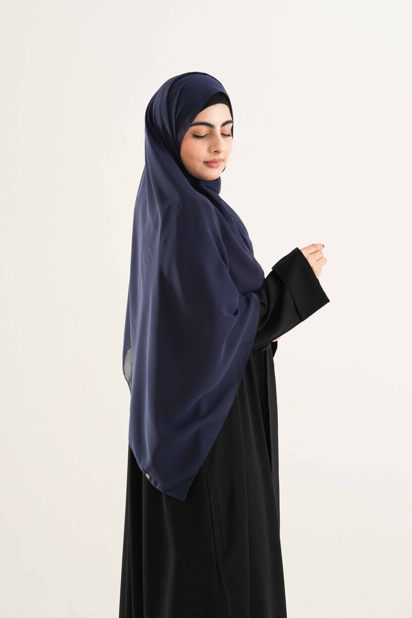 Navy Chiffon